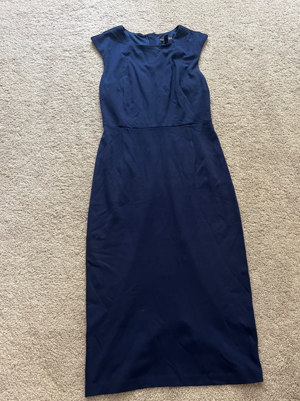 Express Navy Midi Sheath Dress